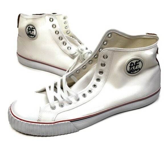 PJ Flyers By New Balance Mens Center Hi Fashion Canvas Sneakers White Size 17 - Picture 7 of 10